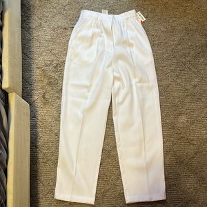 White Pants Dress Slacks NWT Size 10 Casual Short Slack Pants